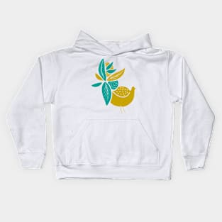 Bird colorful tail Kids Hoodie